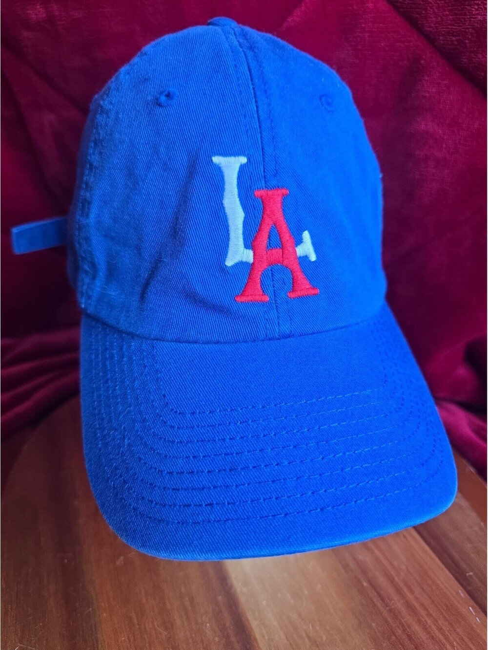 Los Angeles Dodgers Hat Cap Strap Back Blue White Red MLB Baseball Mens